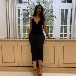 PrettyLittleThings Black Maxi Dress US 6